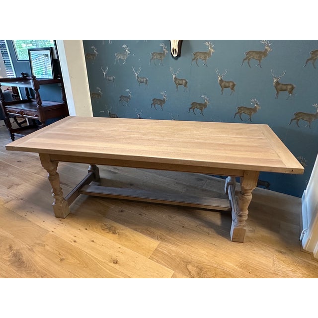 Vintage English Farmhouse Table, 1990s For Sale - Image 4 of 15