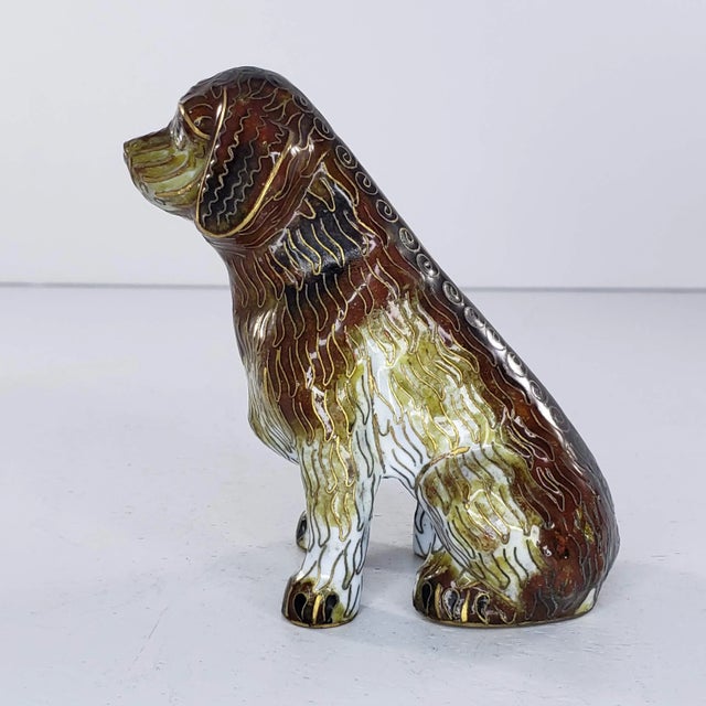 Mid 20th Century Chinese Cloisonne Dog Figurine For Sale - Image 4 of 7