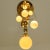 Art Deco Style Handmade Cascade Brass and Glass Ceiling Lamp For Sale - Image 5 of 18