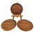 Offered are 3 small mid 20th Century (circa. 1950s) Teak bentwood snack or hors d'oeuvres plates or trinket dishes, likely...
