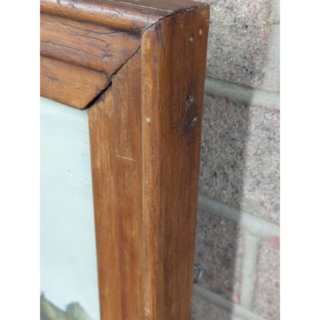 Wood Framed Signed Portait of a European Woman Oil on Canvas For Sale - Image 7 of 11