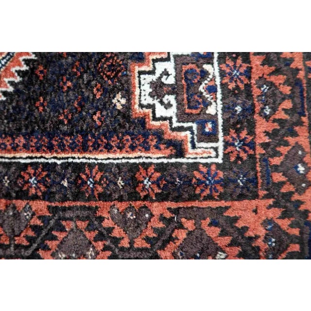 Tribal 1920s Handmade Antique Afghan Baluch Rug 2.9' X 5.9' For Sale - Image 3 of 12