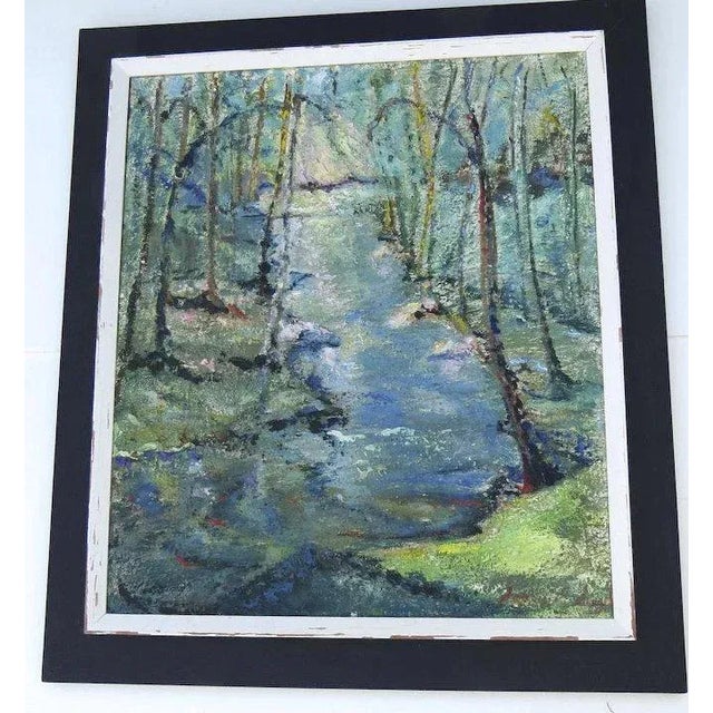 Traditional Mid 20th Century Forest Landscape Oil Painting by Sophia A. Siegel, Framed For Sale - Image 3 of 8