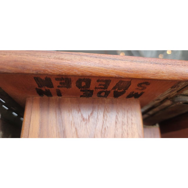 Huge Mid Century Drop Leaf Teak Table Double Leaf Design Bruno Mathsson Style 9 Feet For Sale In San Diego - Image 6 of 10