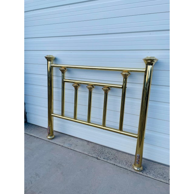 Mid 20th Century Vintage Mid Century Modern Brass Headboard For Sale - Image 6 of 12