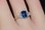 Metal Gia Certified Natural 2.66cts if D Diamond Cornflower Blue Sapphire 950 Platinum 3 Stone Ring, Size 6 For Sale - Image 7 of 14