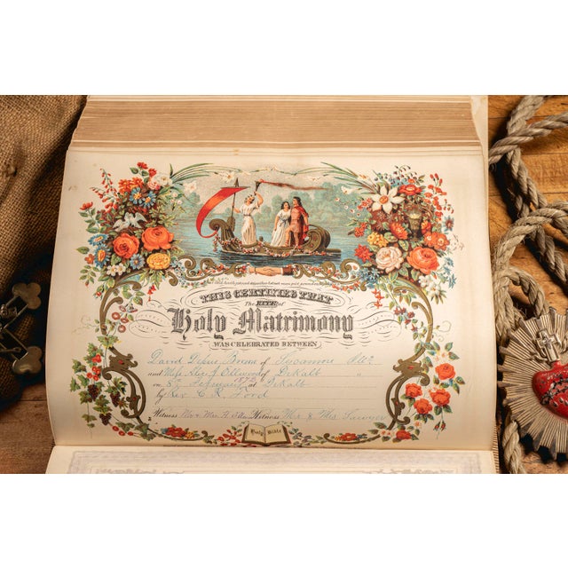 Circa 1870 Victorian Illustrated Ellwood Family Bible With Provenance For Sale - Image 9 of 15