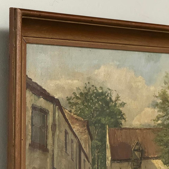 Framed Oil Painting on Canvas Signed Klein 'Country Farmhouse' For Sale - Image 14 of 16