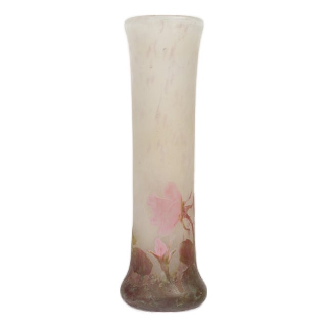 Roses Vase from Daum Nancy, 1890s For Sale