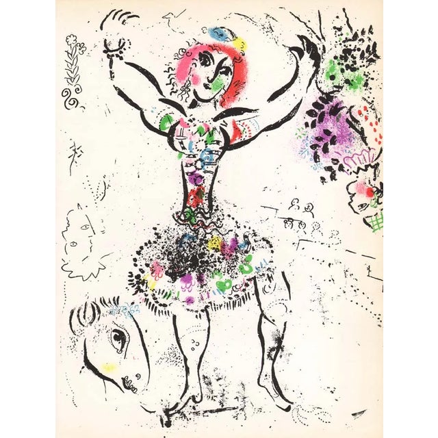 Artist: Marc Chagall Title: La Jongleuse Medium: Original Lithograph Marks: Not signed, not numbered Printed: 1960 by...