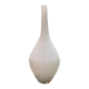 1980s Iconic Salong Teardrop Vase | Johanna Jelinek Design | Hand-Blown Opaque White Glass