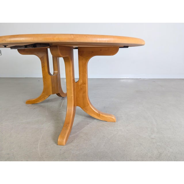 Wood Extendable Beech Dining Table by Rainer Daumiller For Sale - Image 7 of 11