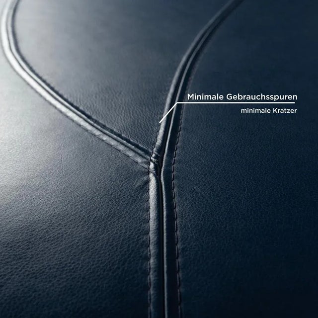 Tangram Ottoman in Blue Leather from Roche Bobois For Sale - Image 4 of 10