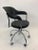 Early 21st Century Modern Italian Black Leather Chair and Chromed Steel Frame For Sale - Image 5 of 9