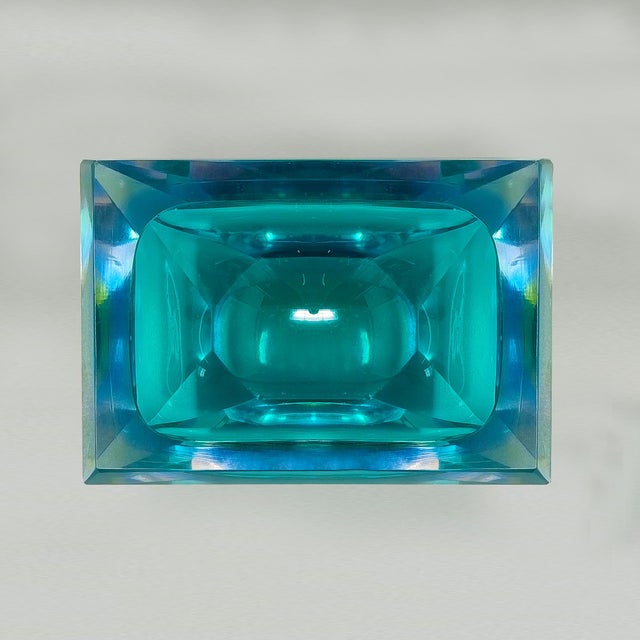 Flavio Poli Mid-Century Modern Sommerso Murano Glass Bowl by Flavio Poli for Seguso, 1960s For Sale - Image 4 of 7