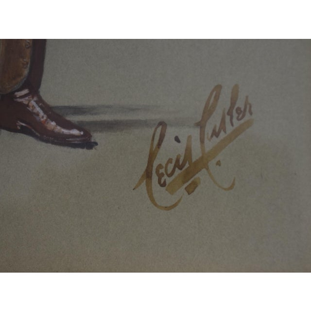 Portrait of W. J (Jack Drybrough) 1898 Watercolour by Cecil E. Cutler For Sale - Image 4 of 5