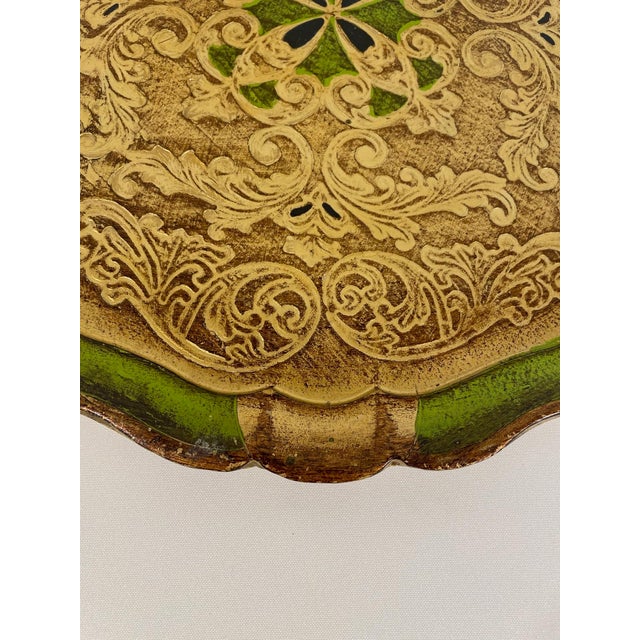 Large Vintage Italian Florentine Gilded Decorative Tray For Sale - Image 9 of 15