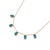Swiss Blue Topaz Station Necklace | 925 Sterling Silver Dangling Gemstone Necklace For Sale - Image 4 of 4