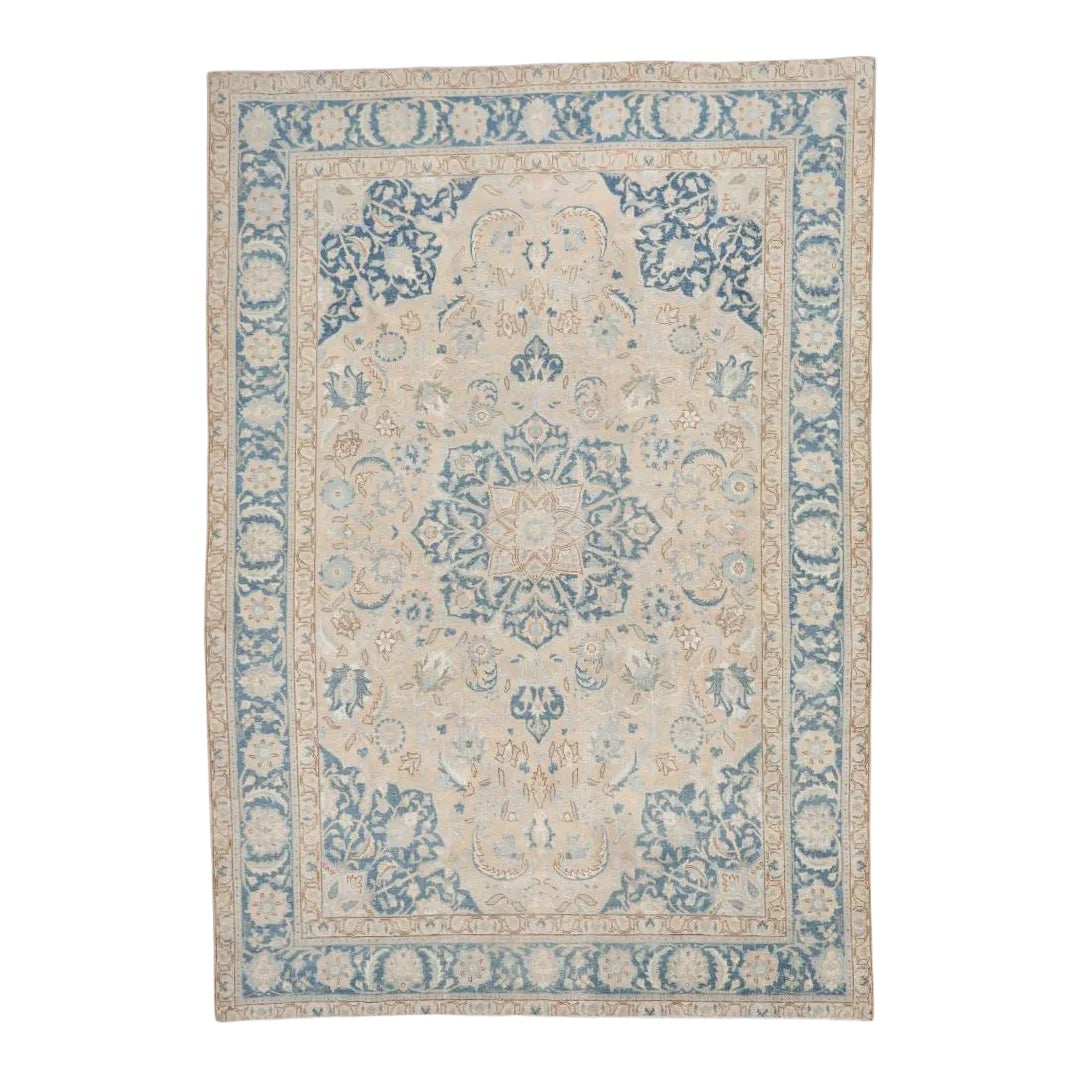 Mid 20th Century Large Vintage Washed Out Rug | Chairish