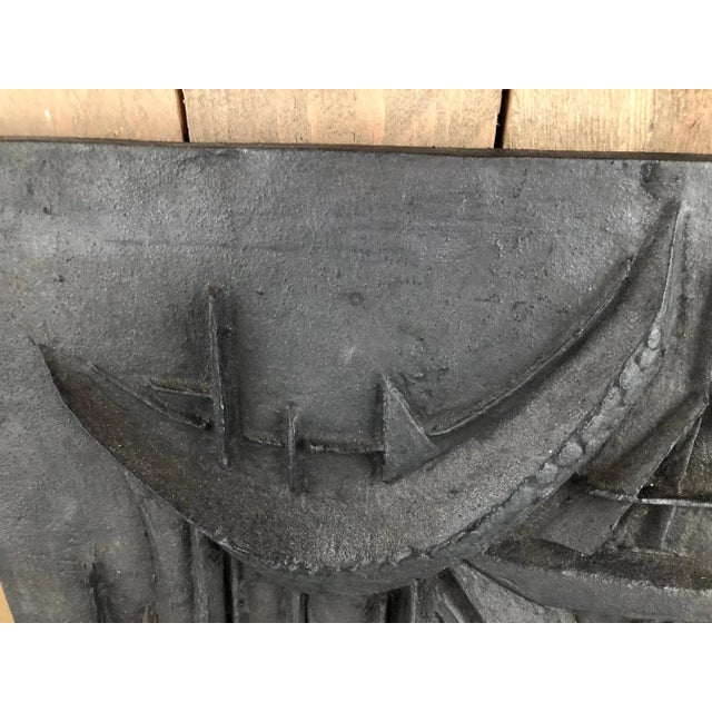 Mid-Century Cast Iron Plate by Meneau For Sale - Image 4 of 5