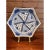 Mid 19th Century Antique Chinese Blue & White Hexagonal Porcelain Dish Plate Swastika Fret For Sale - Image 5 of 6