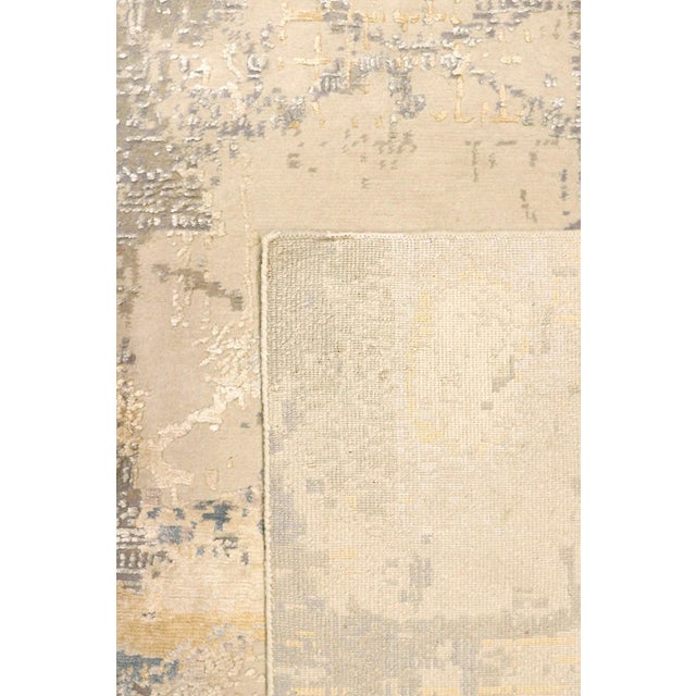 Modern Silk & Wool Beige Area Rug-10' 5" X 14' 3" For Sale In New York - Image 6 of 8