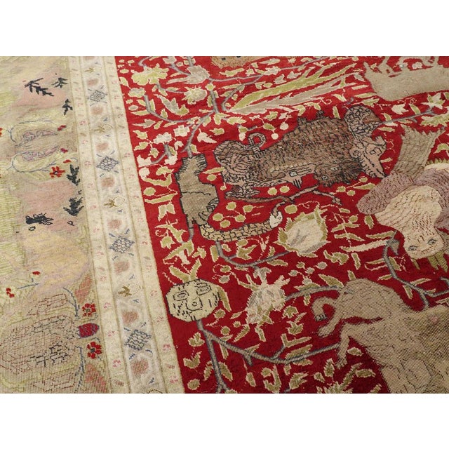 Galerie Shabab Collection Early 20th Century Turkish Kayseri Pictorial Rug For Sale In New York - Image 6 of 10