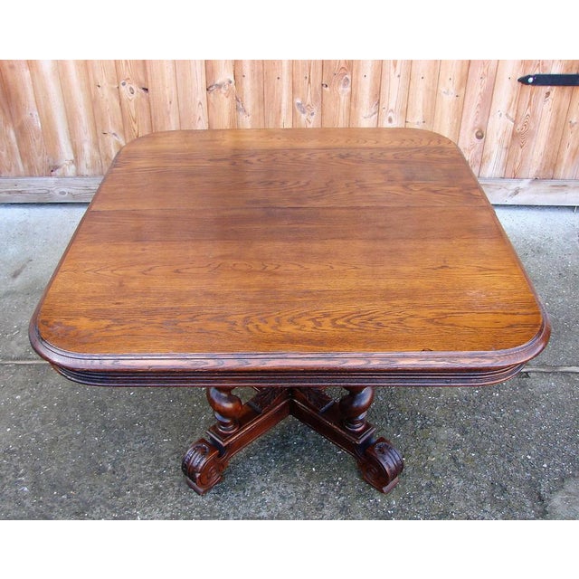 19th Century Oak Dining Table For Sale - Image 4 of 15