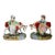 Antique English Staffordshire Milkman and Milkmaid With Cows Pair For Sale