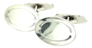 1990s Georg Jensen Estate Mens Cufflinks Silver, 2 Pieces