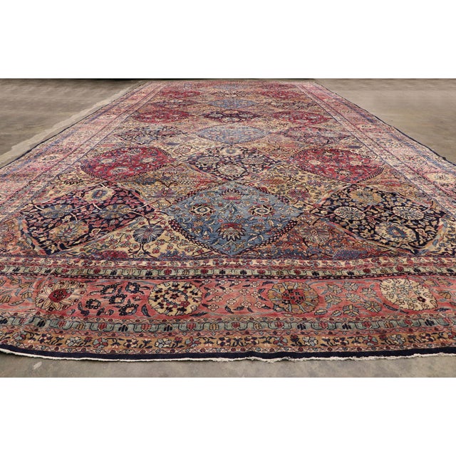 Antique Persian Kerman Rug, 11'03 X 23'06 For Sale - Image 10 of 11