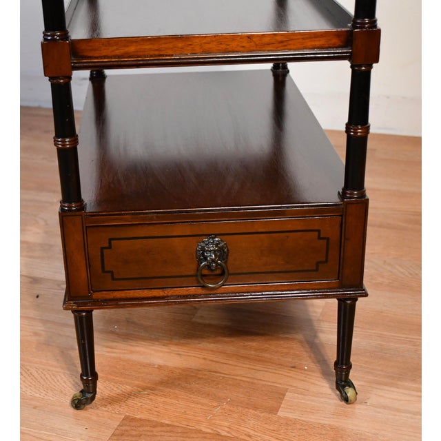 Traditional 1930s Beacon Hill English Regency Mahogany Side Table / End Table For Sale - Image 3 of 15