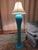 Vintage 1980s Postmodern Twisted Plaster Floor Lamp - Michael Taylor Style - Turquoise For Sale - Image 9 of 9