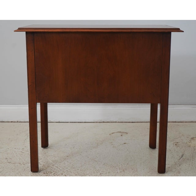 Hekman Cherry & Yew Wood 4 Drawer Lowboy For Sale - Image 17 of 17
