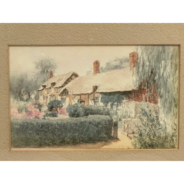 small but beautiful cottage water painting - Signed lower right corner by the artist - Bio below. Artist - Jane Brewster...