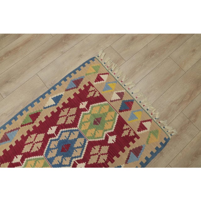 1990s Scandinavian Blue Flamestich Rug For Sale - Image 4 of 11