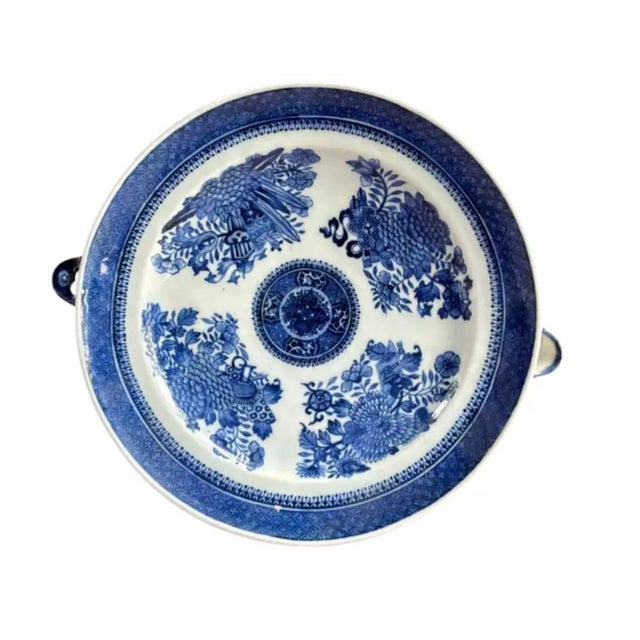 Ceramic Chinese Blue Fitzhugh Porcelain Hot Plates Set of Four For Sale - Image 7 of 12