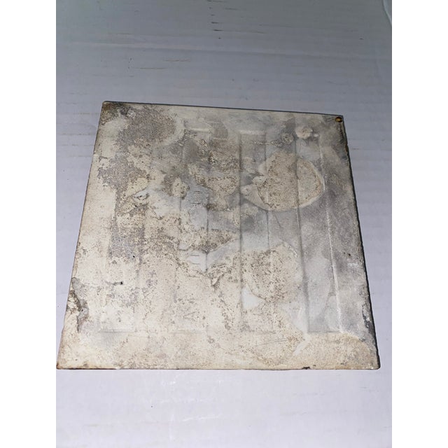 Maroon Antique 1890s AETCo Maroon Majolica Ceramic Tiles - Set of 4 For Sale - Image 8 of 12