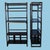 Coastal Late 20th Century Pair of Rattan Illuminated Etageres For Sale - Image 3 of 6