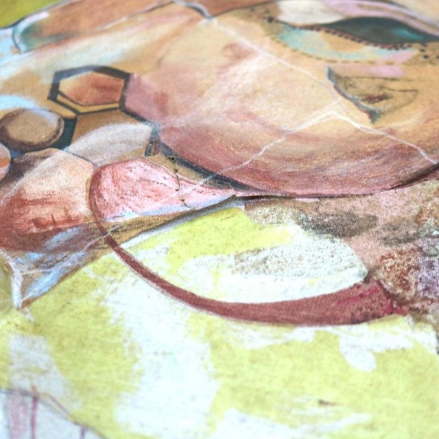 Mid Century Modern Abstract Impressionist Multimédia Painting on Canvas C1968 For Sale - Image 11 of 13