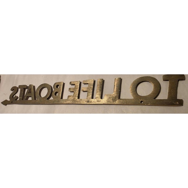 If you are a boat owner or know someone who is, this 18" vintage brass sign is the perfect gift. As any good captain...
