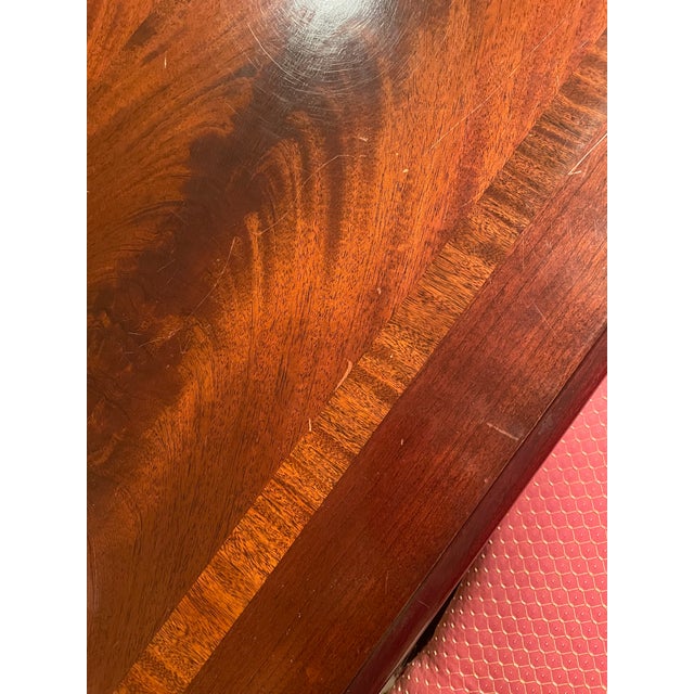 Late 20th Century Maitland-Smith Mahogany Dining Table With 8 Chairs (6 Chippendale + 2 Henredon Host Chairs) For Sale - Image 17 of 18