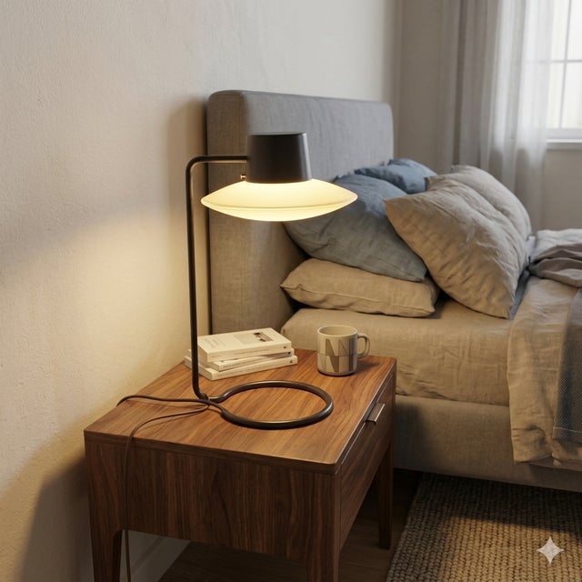 Oxford A.J. Lamp in Black Steel and Opal Blown Glass by Arne Jacobsen for Louis Poulsen, 1963 For Sale - Image 12 of 18