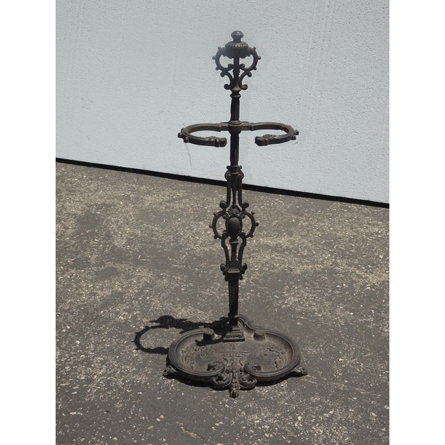 Vintage French Country Black Wrought Iron Set of Two Fireplace Tools For Sale - Image 9 of 15