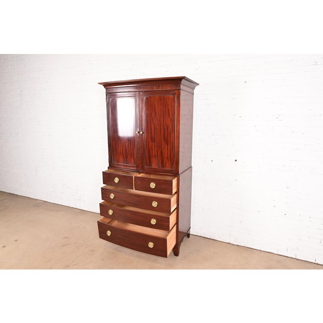 Baker Furniture Federal Mahogany Armoire Dresser or Linen Press For Sale In South Bend - Image 6 of 12