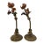 A Pair of Tôle Peinte Floral Form Table Lamps For Sale