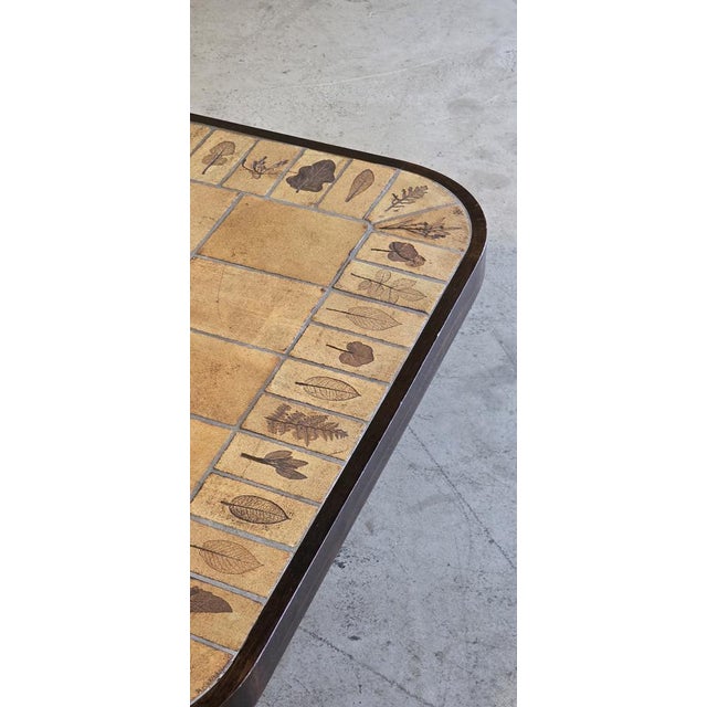 Herbarium Oval Coffee Table by Roger Capron, 1970s For Sale - Image 6 of 12