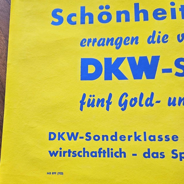 Original Poster DKW Motorcycle Triumph, 1953 For Sale - Image 4 of 5