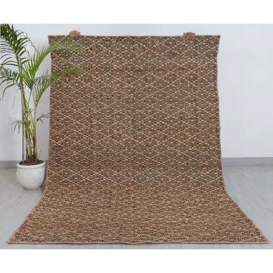 Jute Boho Hand Woven High Nordic Scandinavian Rug 9x12 For Sale - Image 4 of 11