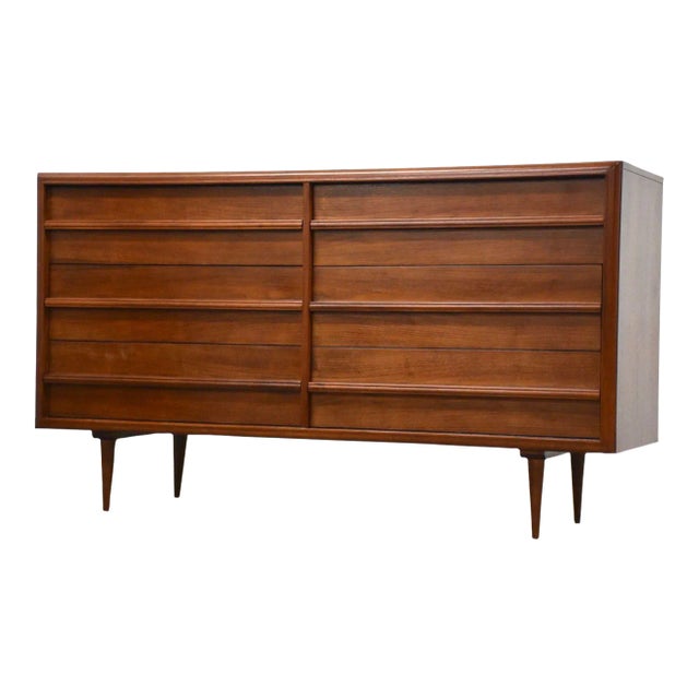 Refinished Walnut Dresser by Rway For Sale
